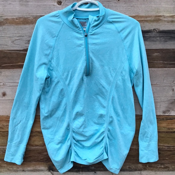 Athleta Jackets & Blazers - Athleta | Fast Track Half Zip Geode Blue size XL